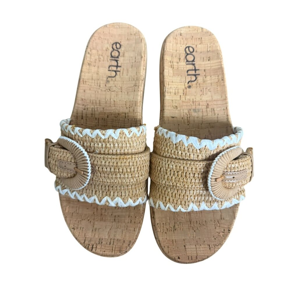 Earth cork wedge sandles